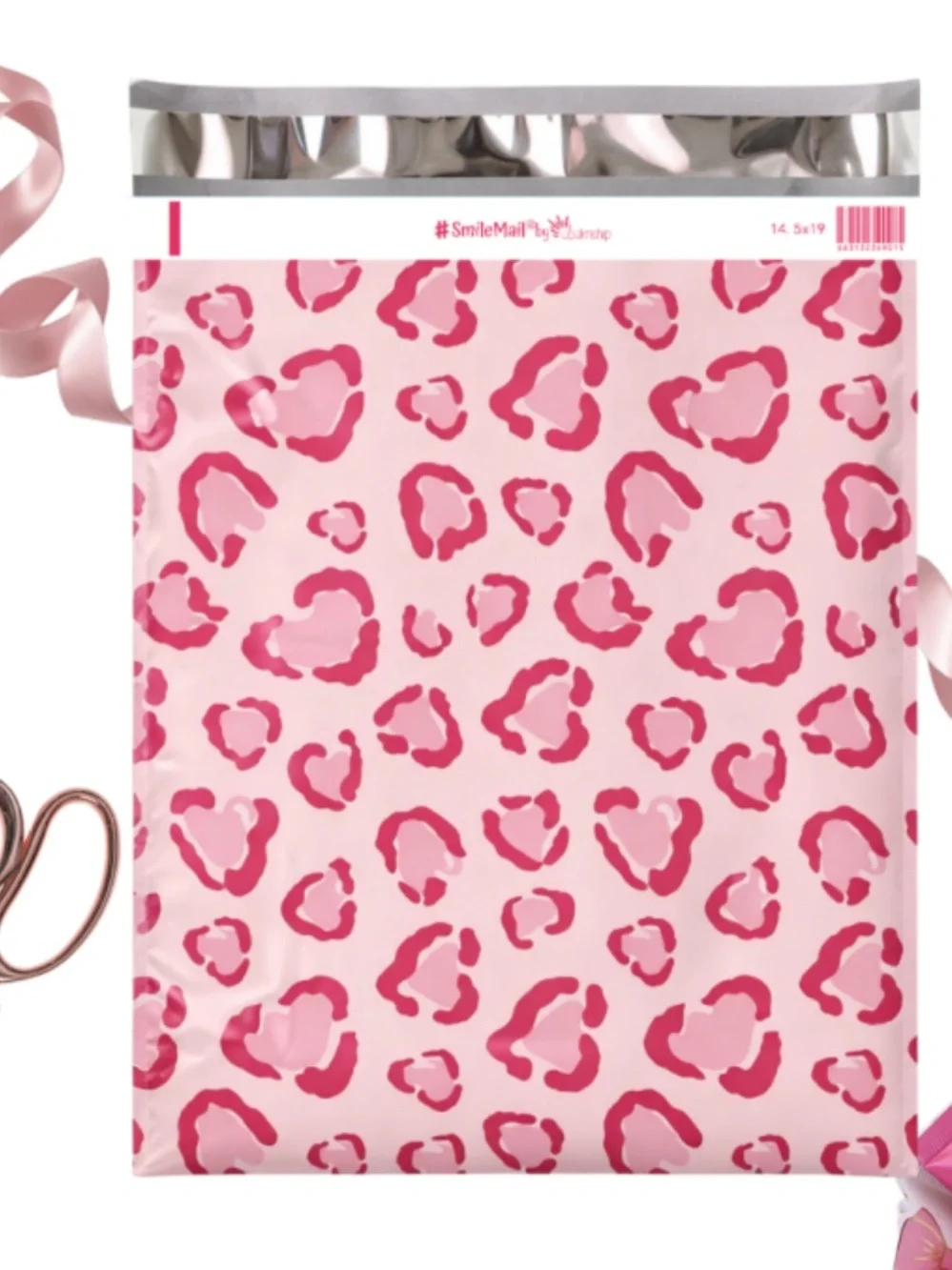 20- 14.5x19 pink cheetah polymailers